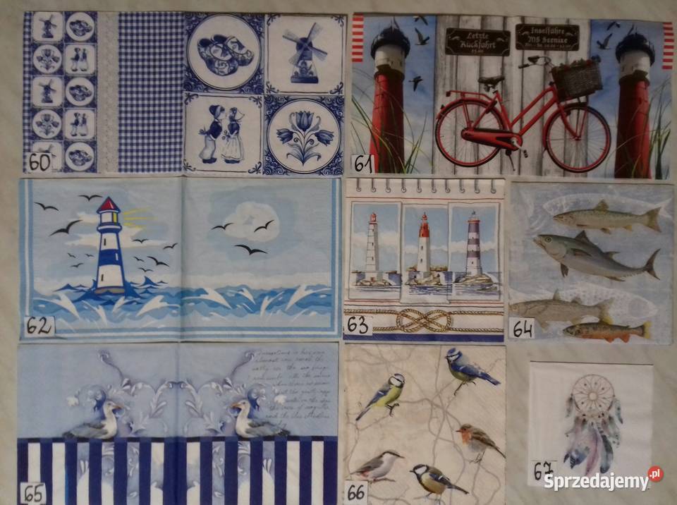 Serwetki decoupage shabby chic vintage ornamenty Laskowiec