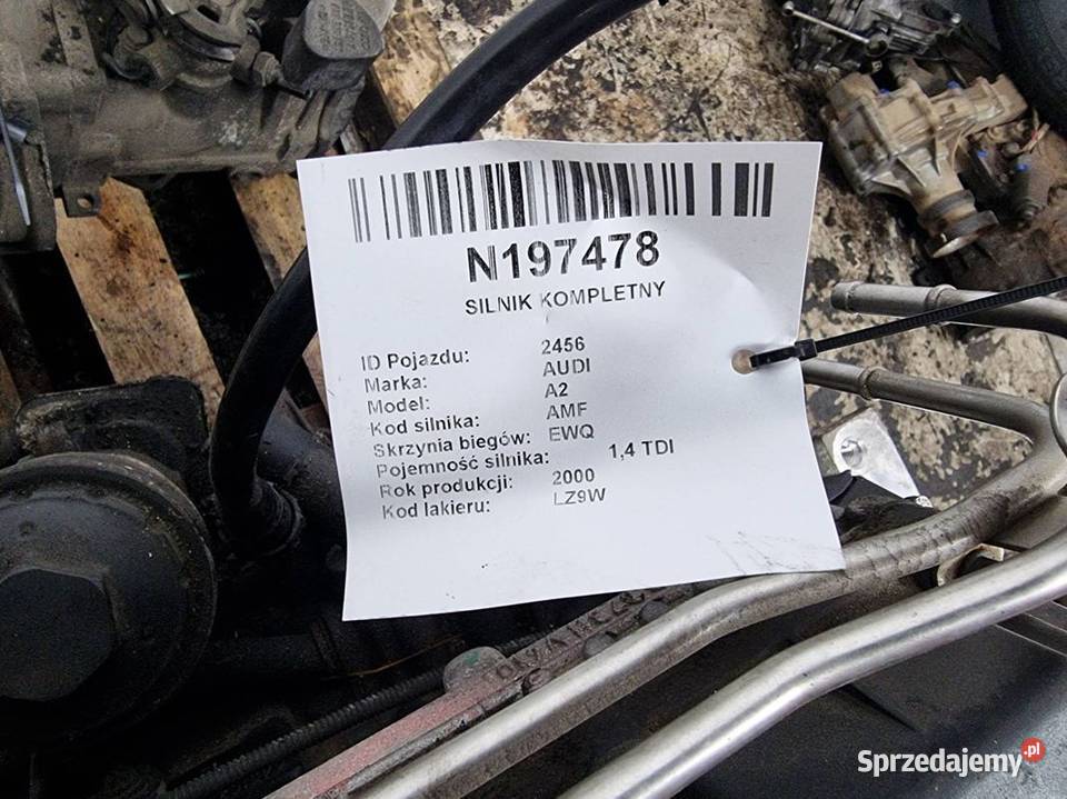 SILNIK KOMPLETNY AUDI A2 AMF Lipno
