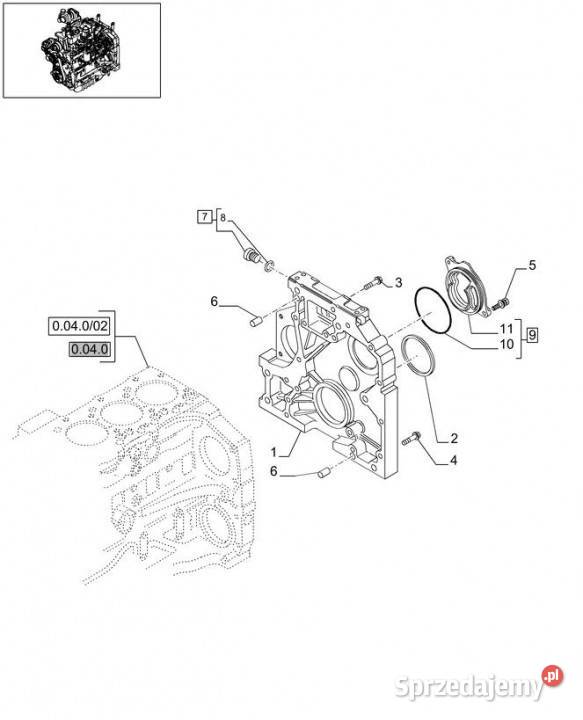 Holland T6010 Obudowa 2855172 Pozostałe wielkopolskie Jastrzębniki