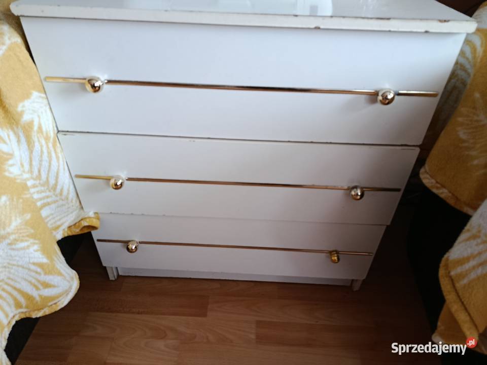 Biała komoda 3 szuflady Debrzno