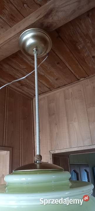 Wisząca lampa Art Deco Ładny duży klosz ampla 2