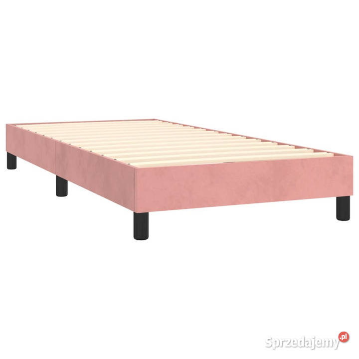 Rama łóżka różowa aksamitna 90x190 WM3120747 sprzedam