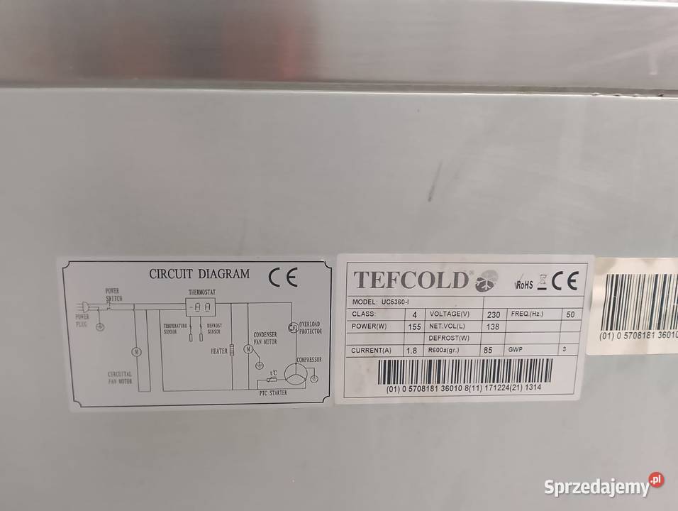 Podstawa chłodnicza z 6 szufladami Tefcold UC Wrocław