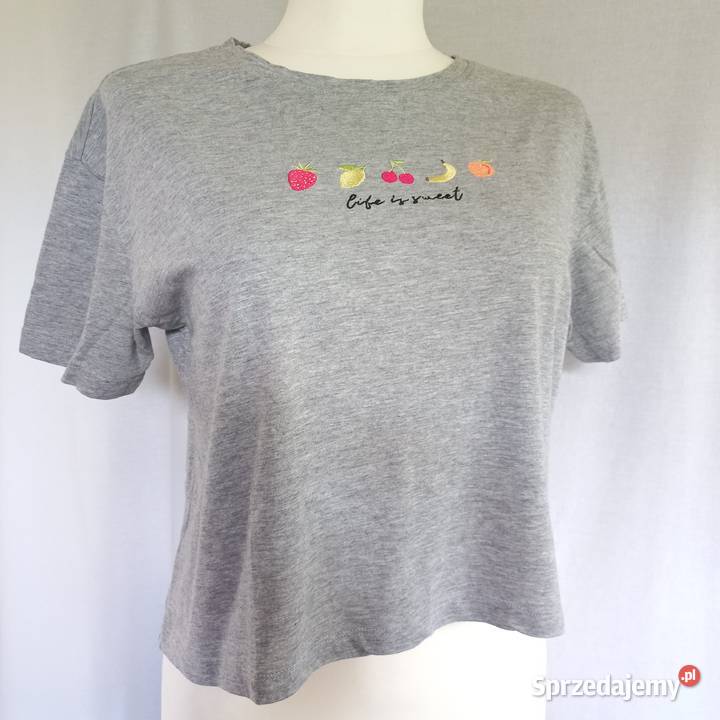 Koszulka krótka Tshirt szara r L bawełna NOWE Białystok
