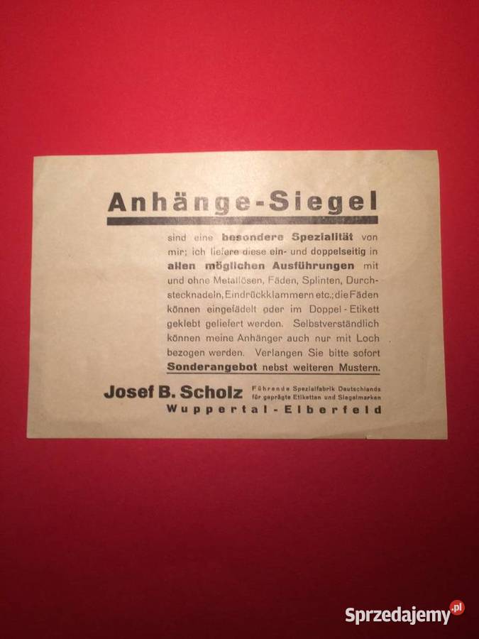 1225 Znaczki i Dokumenty Reklamowe Josef B Szczecin sprzedam