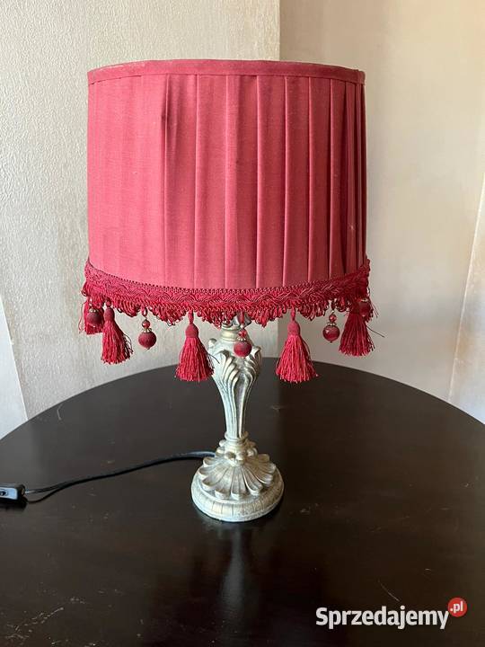 Elegancka lampa stołowa czerwona Pszczyna