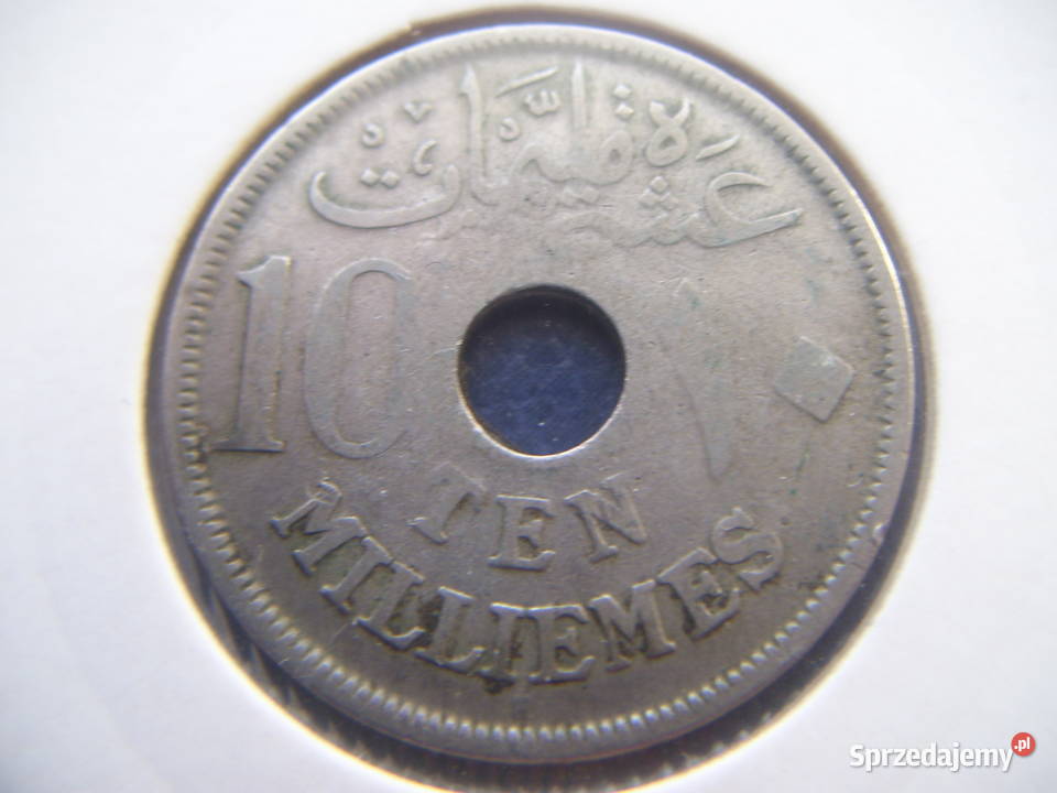Stare monety 10 milimów 1917 Egipt Antyki, Sztuka, Kolekcje Lesko