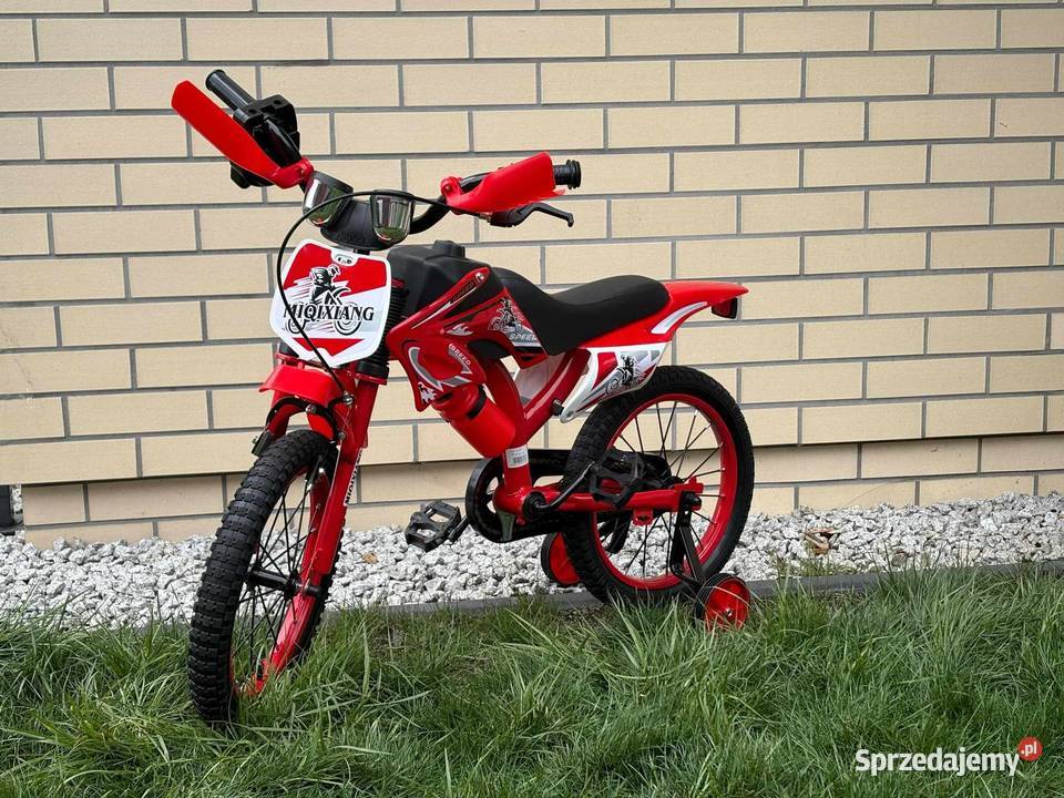 449 Rower 16 cross czerwony Dziecięce Zabrze