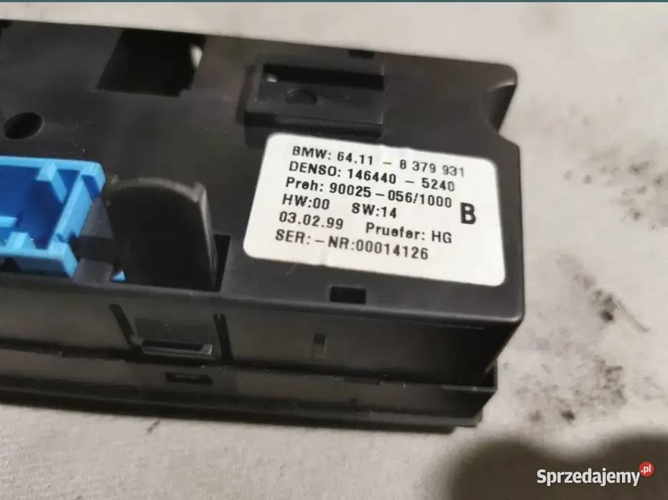Panel sterowania nawiewu klimatyzacji BMW e39 Żory
