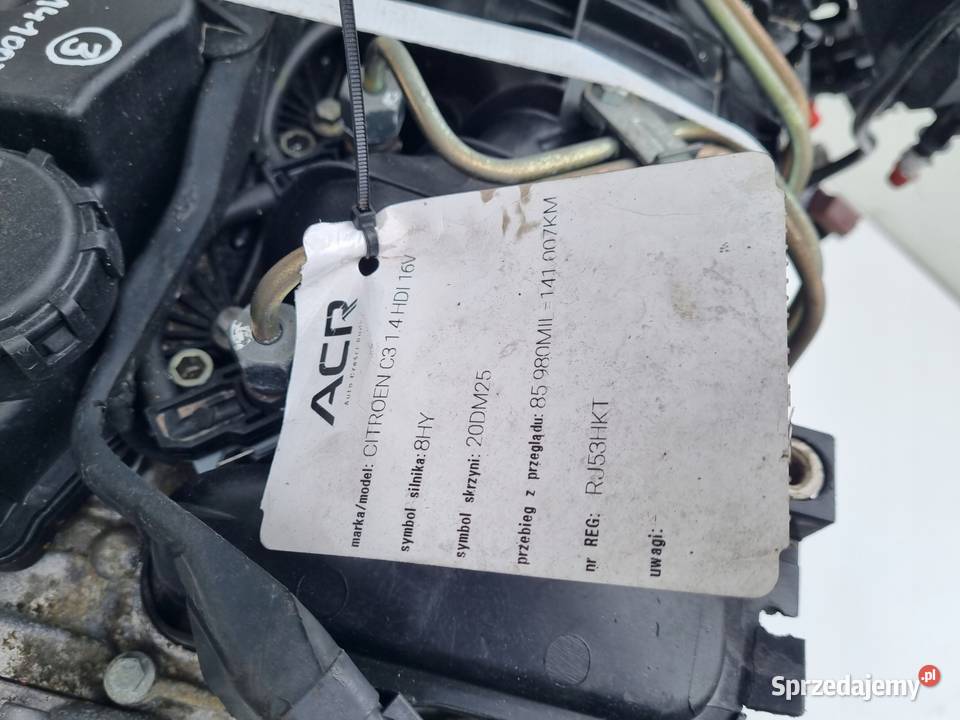 SILNIK KOMPLET Citroen C3 14 HDI 90 0209r DELPHI