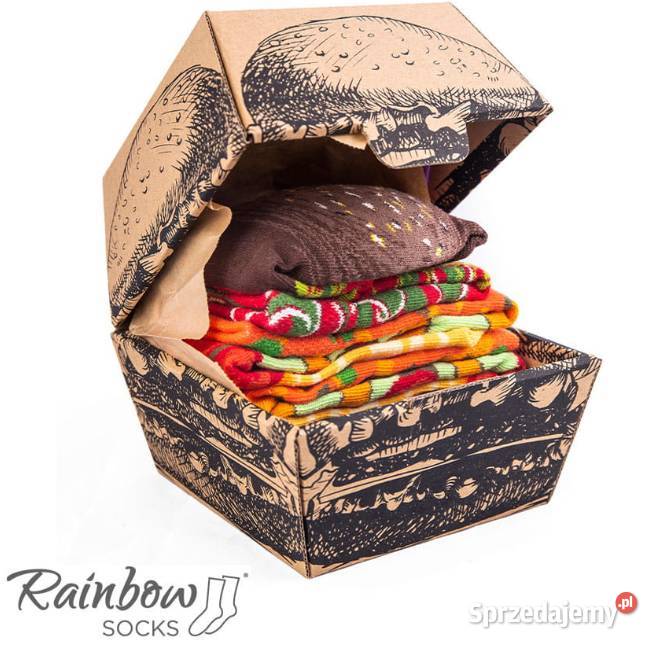 NOWE Skarpetki Burger Vege 2 pary RAINBOW SOCK Łódź