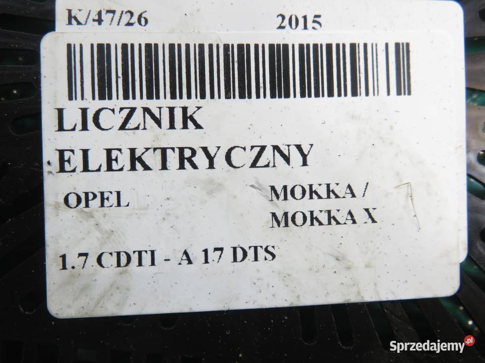 LICZNIK OPEL MOKKA 17 CDTI A 17 DTS 95386878 osobowe