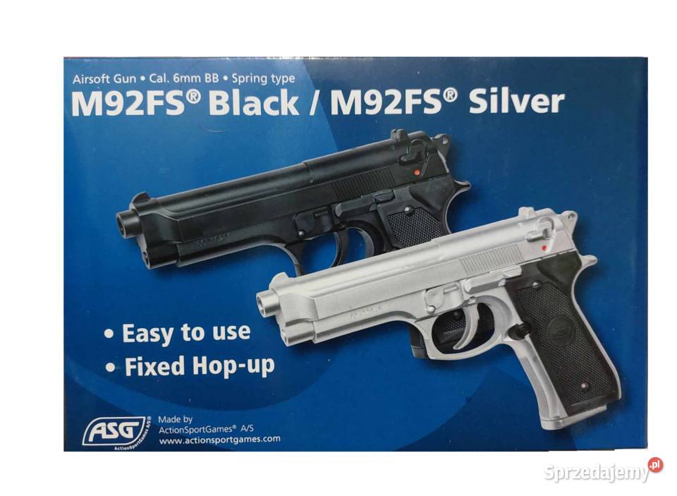 Pistolet ASG Black beretta na kulki plastikowe Nowy Sącz