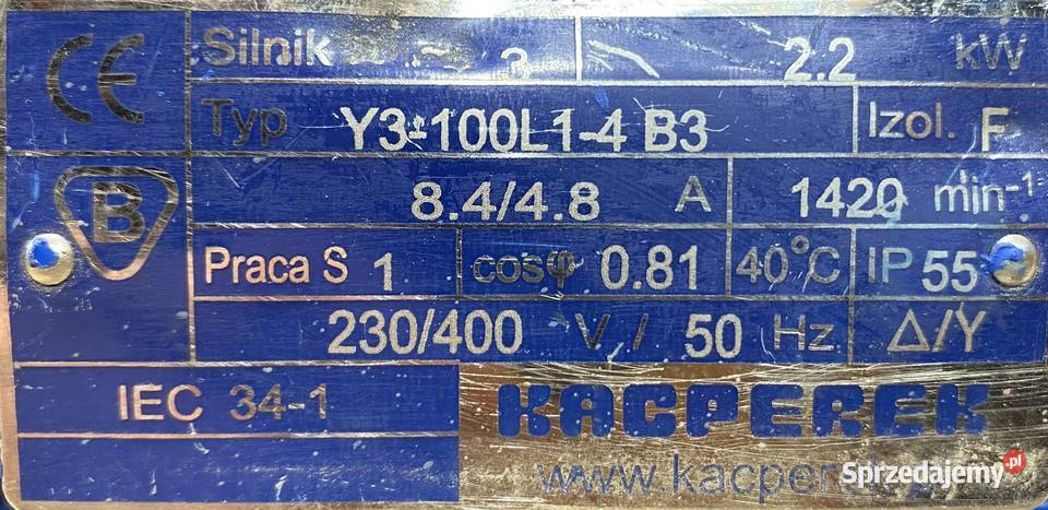 silnik elektryczny 22kW 1420obr 3fazowy Pigża