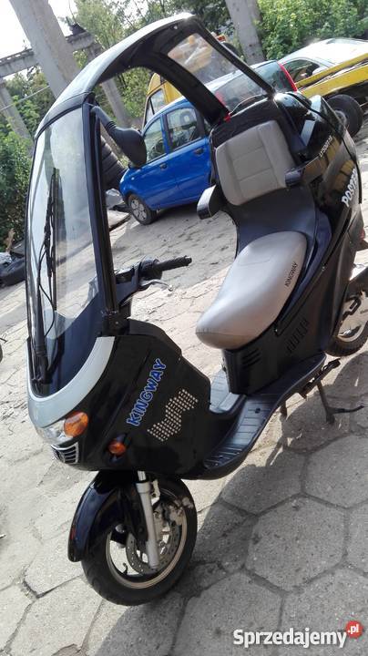 Skuter unikat KINGWAY POSTER z dachem składanym skuter Łódź
