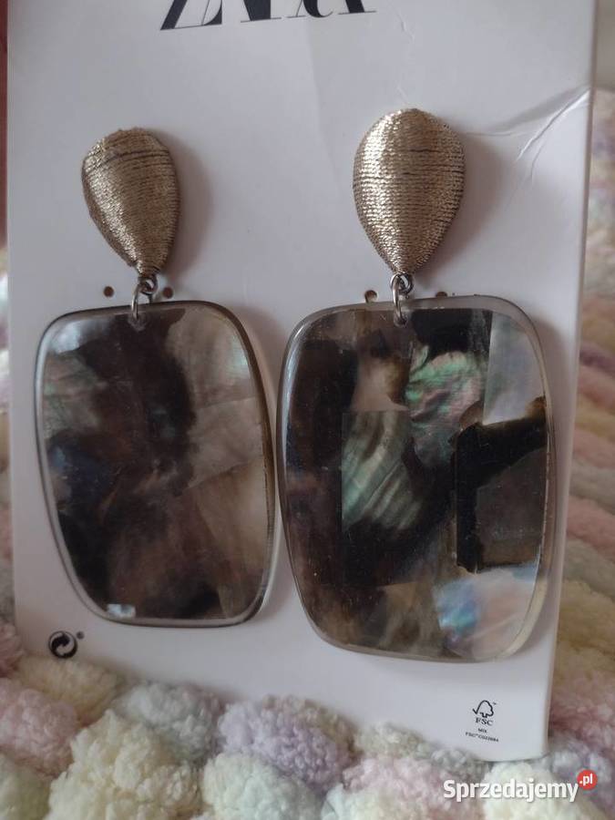 ZARA Duże kolczyki wieczorowe z Madrytu NOWE
