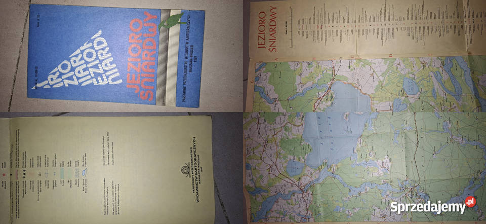 Unikatowa Mapa Jezioro Śniardwy 1987 r wielkopolskie Kalisz sprzedam