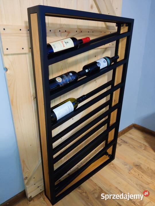 Regał wiszący na wino rękodzieło Loft 12 win Świętochłowice