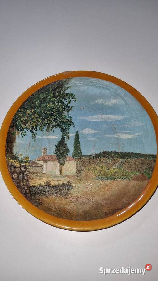 Talerz Dekoracyjny Ozdobny Stara Ceramika Wola Podłężna