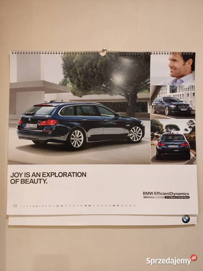 Kalendarz plakatowy ścienny oryginalny BMW 58 x Głuchołazy