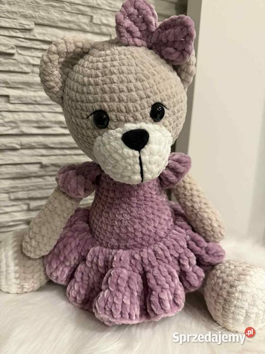 Miś na szydełku handmade Rękodzieło Łazy sprzedam