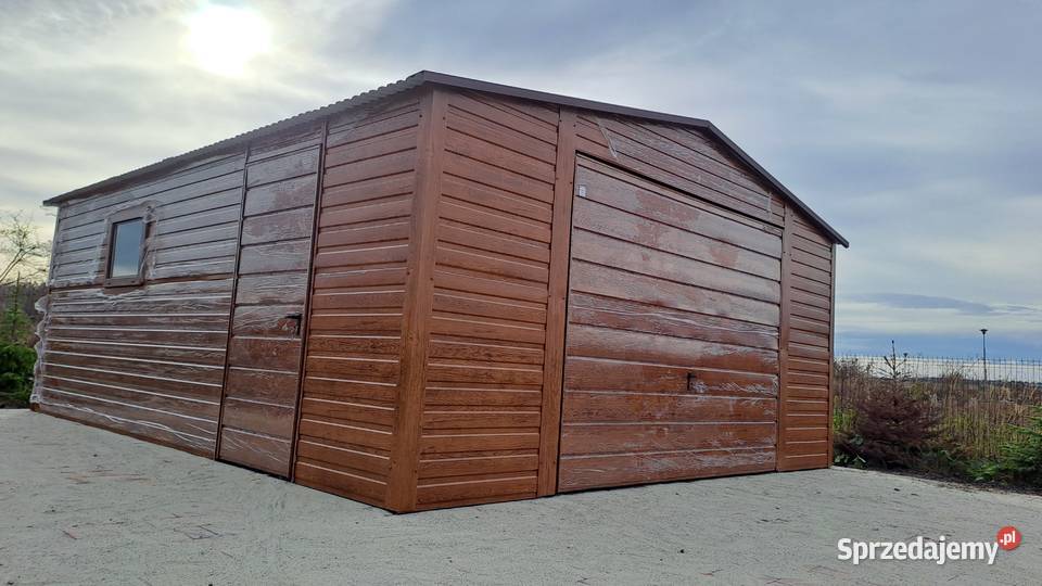 Garaż Blaszany Drewnopodobny Złoty Dąb Garaże samodzielny podkarpackie Sanok sprzedam