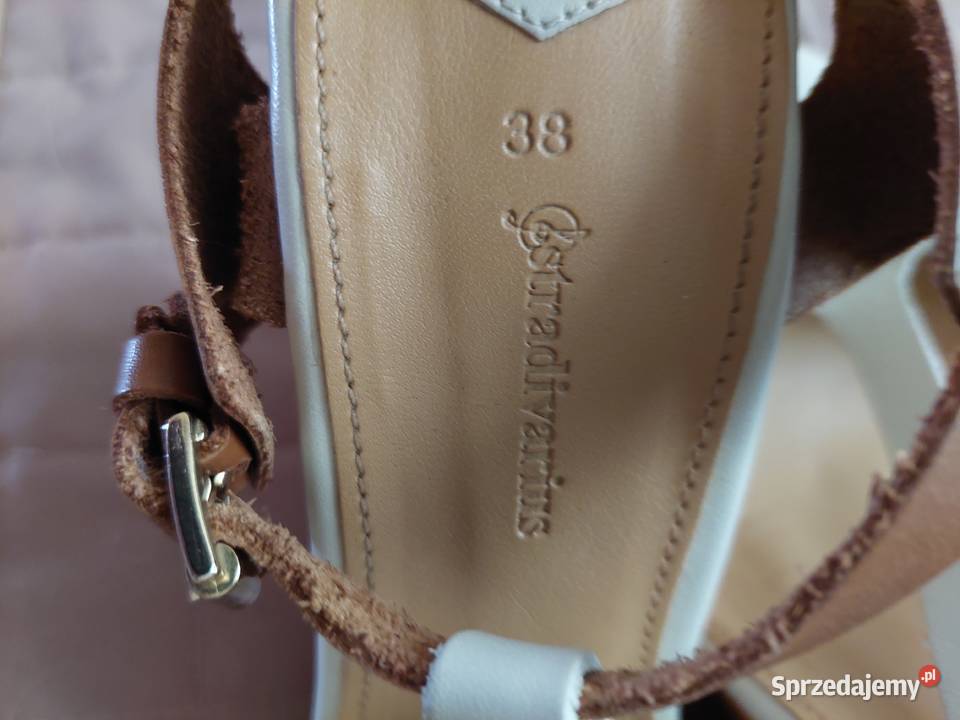 Sandały na koturnie SKÓRZANE Gorzów Wielkopolski