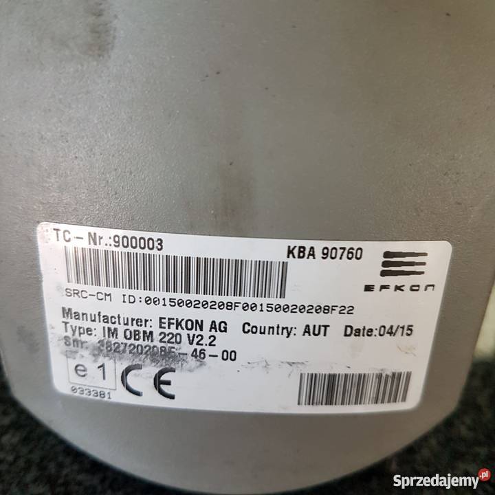 URZĄDZENIE POKŁADOWE EFKON AG KBA 90760 IB OBM ciężarowe Rzędowice