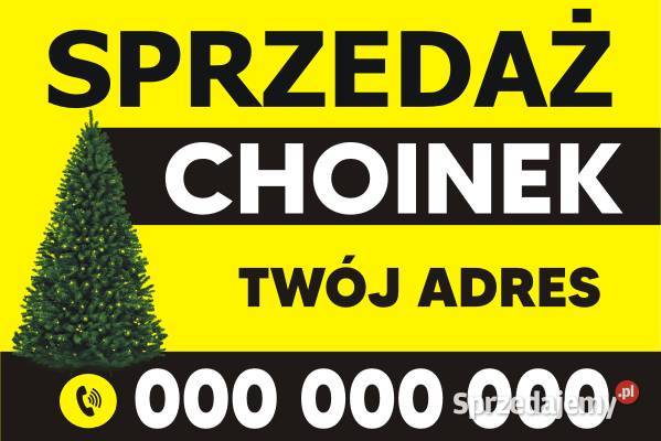 BANER SPRZEDAŻ CHOINEK SPRZEDAM CHOINKI wzory Warszawa