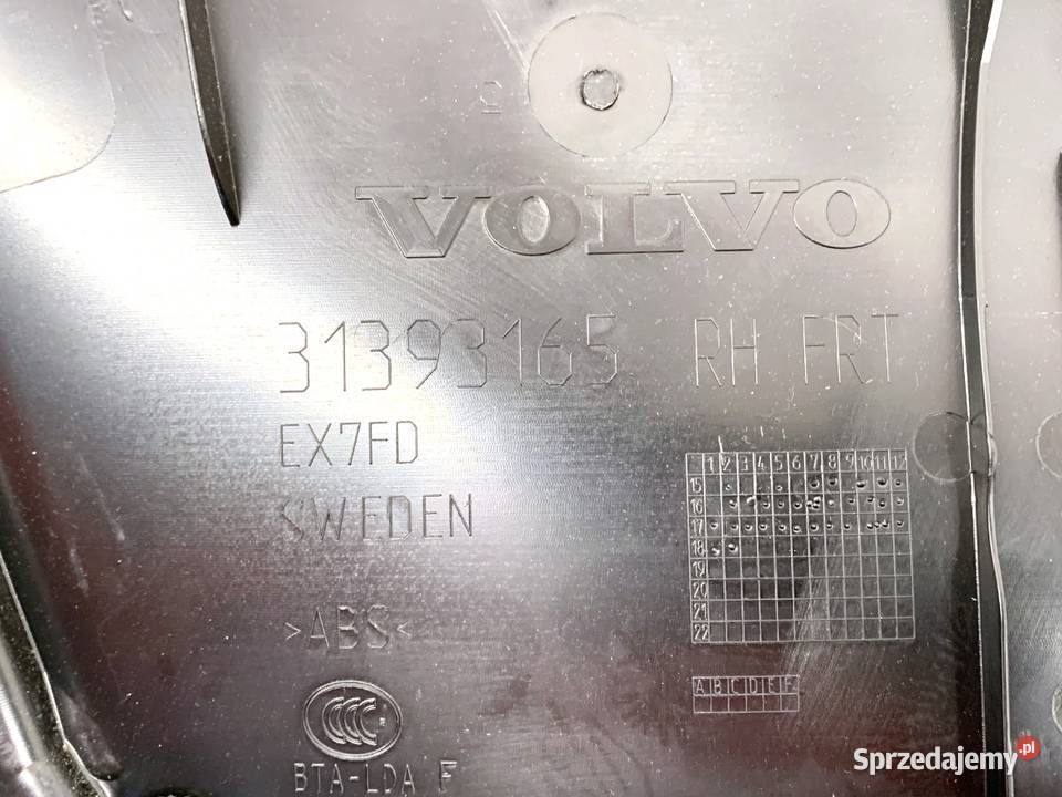 BOCZEK DRZWI PRAWY PRZÓD VOLVO V90 II 31393165 Tapicerki samochodowe