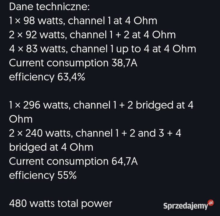 Wzmacniacz samochodowy MC Hammer Huricane 1500 w Wzmacniacze lubuskie Żary
