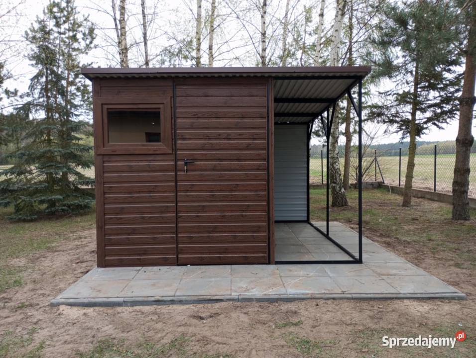 Domek narzędziowy z wiatą 3x3 Żyrardów sprzedam
