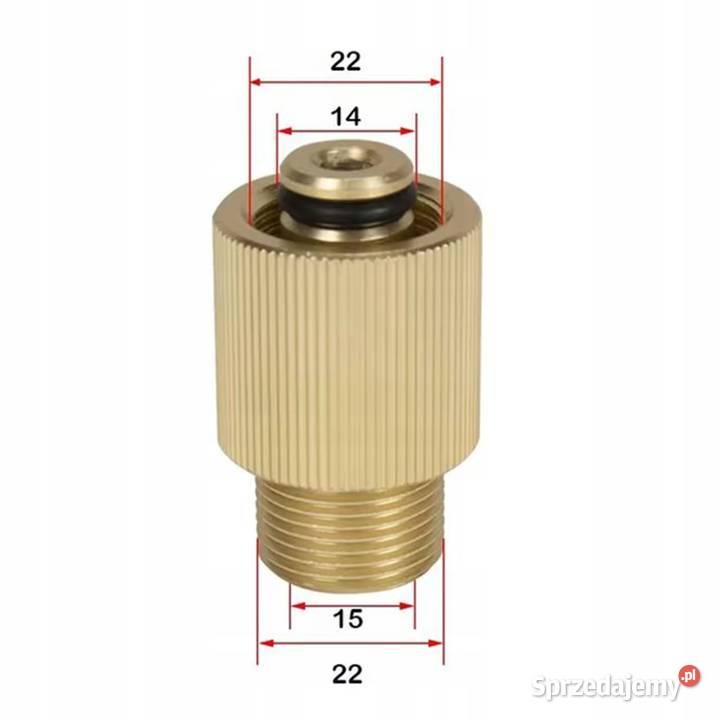 Adapter M22 Mosiądz Gwint M22 Trzpień 14 mm 15 sprzedam