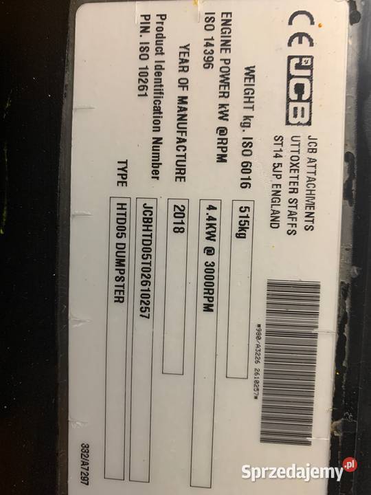 JCB HTD05 DUMPSTER Tarnów