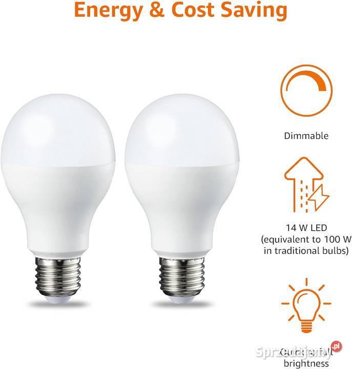 2x Żarówka LED 14W ekwiwalent 100W E27 1521lm Żarówki i świetlówki Szczerbice