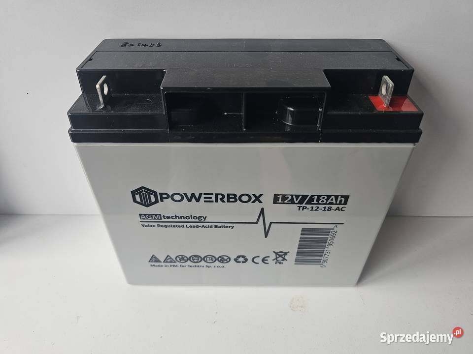 Akumulator PowerBox 12V 18Ah AGM do systemów dolnośląskie Wrocław