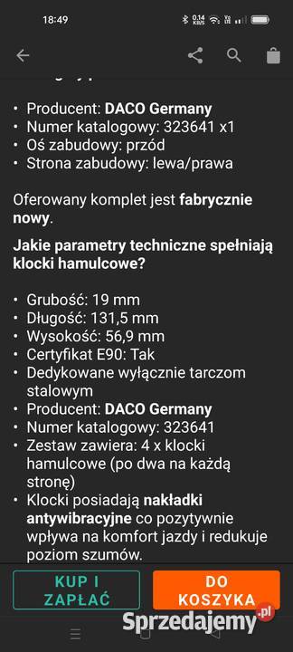 Klocki opelchewroletsab 95 Klocki hamulcowe