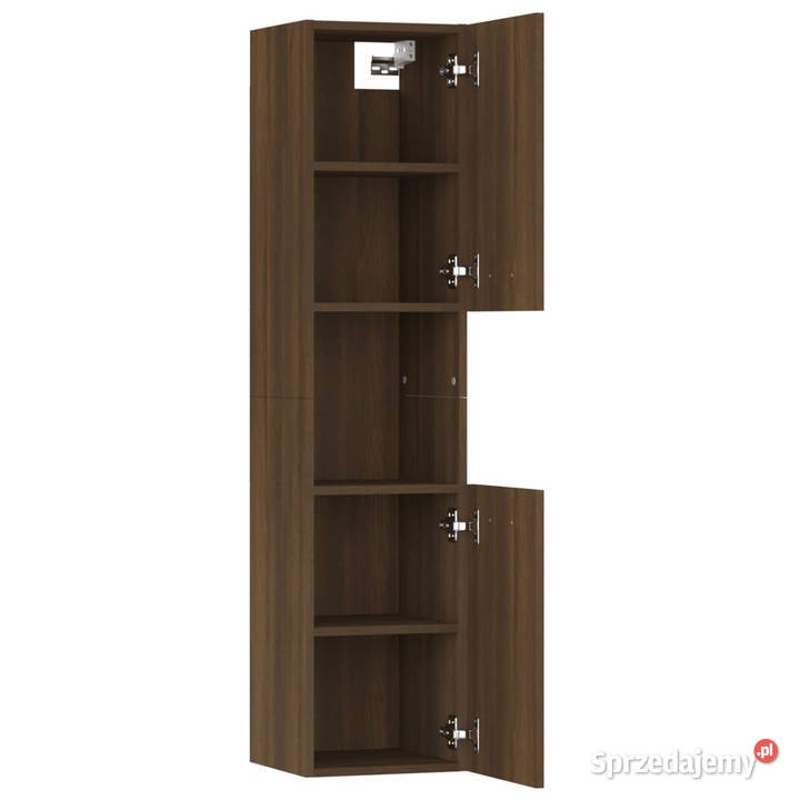 Szafka łazienkowa brązowy dąb 30x30x130 WM815641 Pozostałe Warszawa