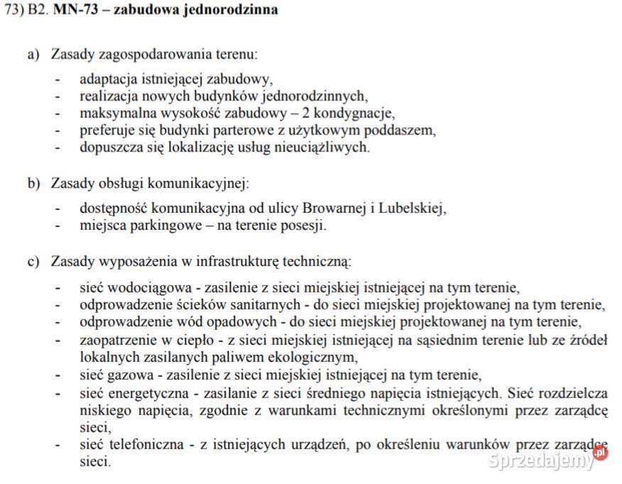 Działka inwestycyjna budowlana Lubelskiej Chełm sprzedam