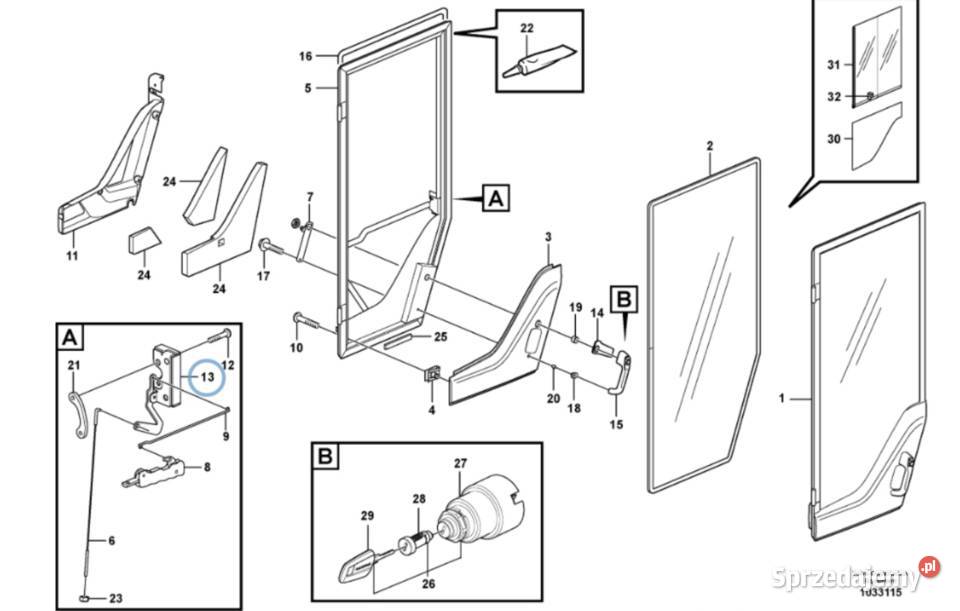 Zamek drzwi Volvo VOE11444227 Gądki