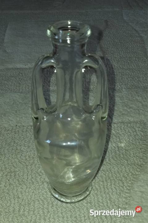 Szklana butelka w kształcie amfory na oliwę przezroczysty Warszawa
