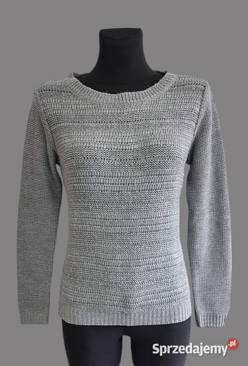 Damski szary ciepły sweter z długim rękawem Chrzanów