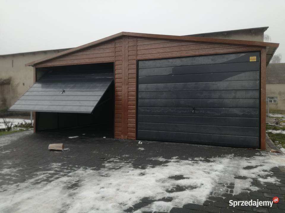 Garaż Blaszany ORZECH 2 Bramy Ładne Garaże blacha