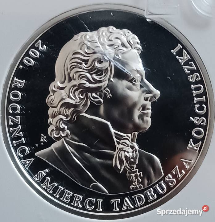 10 T Kościuszko 2016 r GCN PR 70 1 Uncja Numizmatyka wielkopolskie Konin