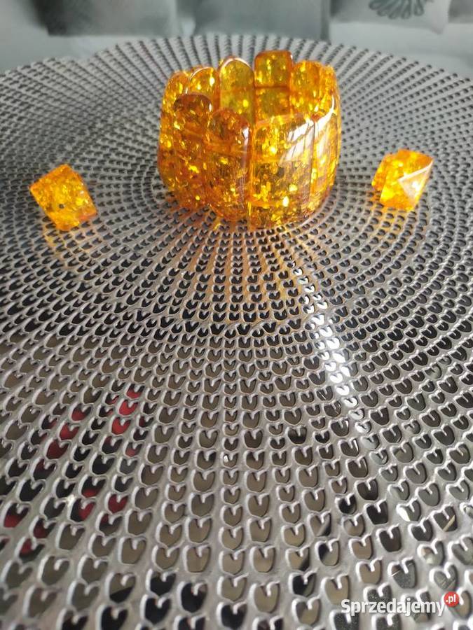 Branzoleta z bursztynu dokupienie kolczyków Pozostałe dolnośląskie Bolesławiec