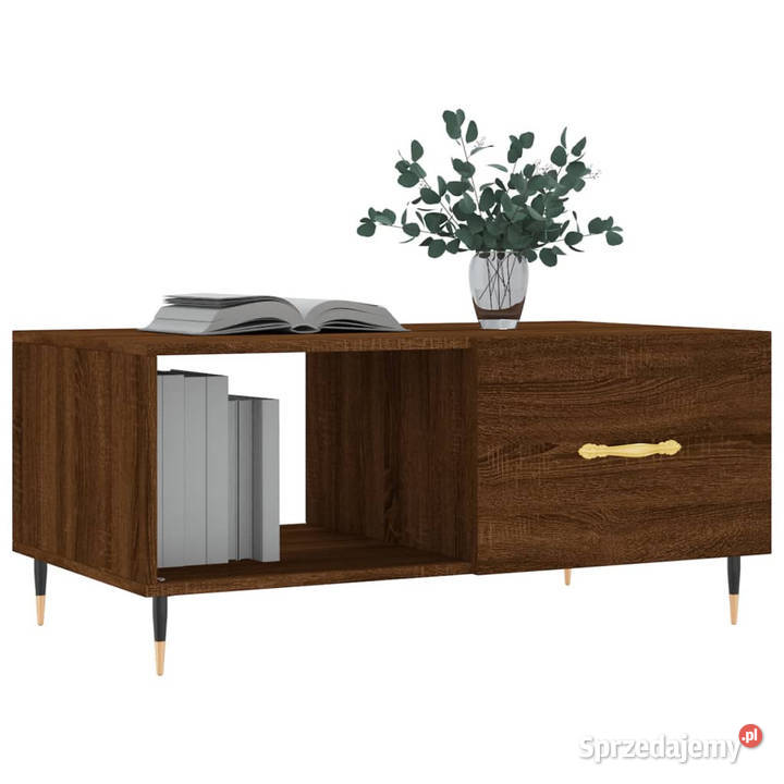 Stolik kawowy brązowy dąb 90x50x40 WM829195 mazowieckie Warszawa sprzedam