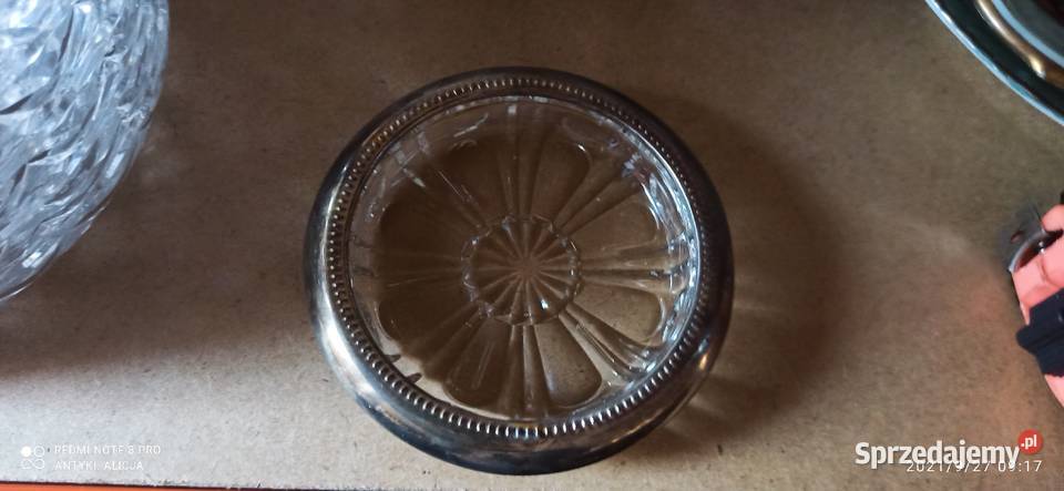Talerzyk szkło Plater Silverplatet Italy Gdańsk