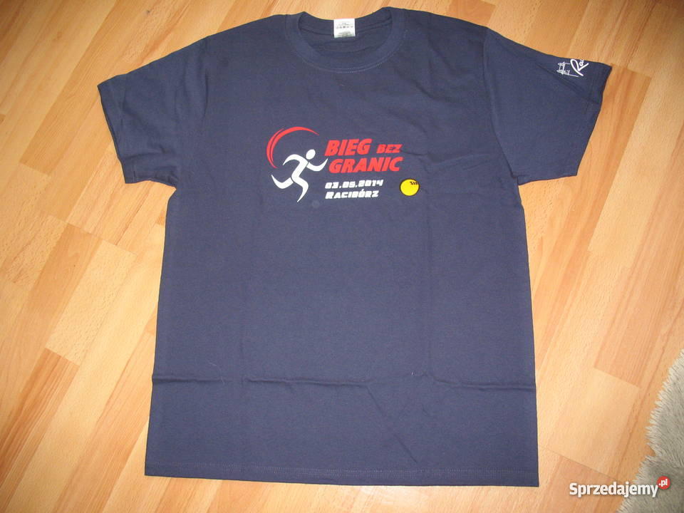 Koszulka bawełniana granatowa z nadrukiem sprzedam