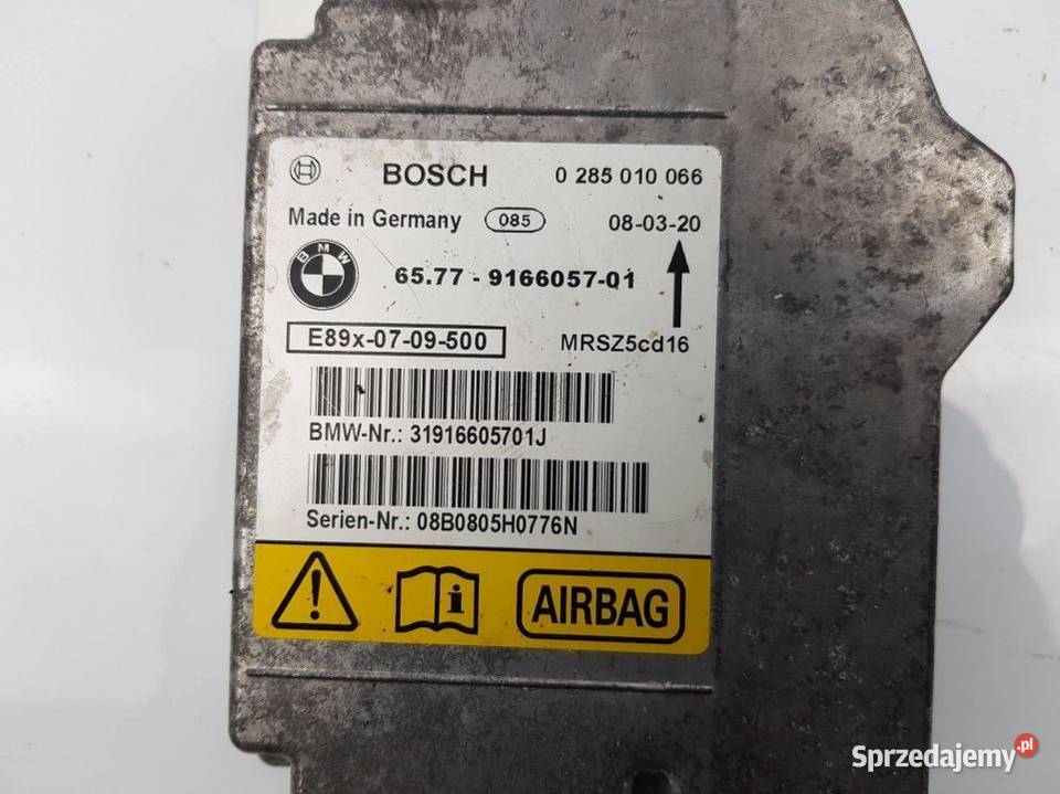 SENSOR AIRBAG 9166057 BMW SERIA 1 E82 Pozostałe Lipno