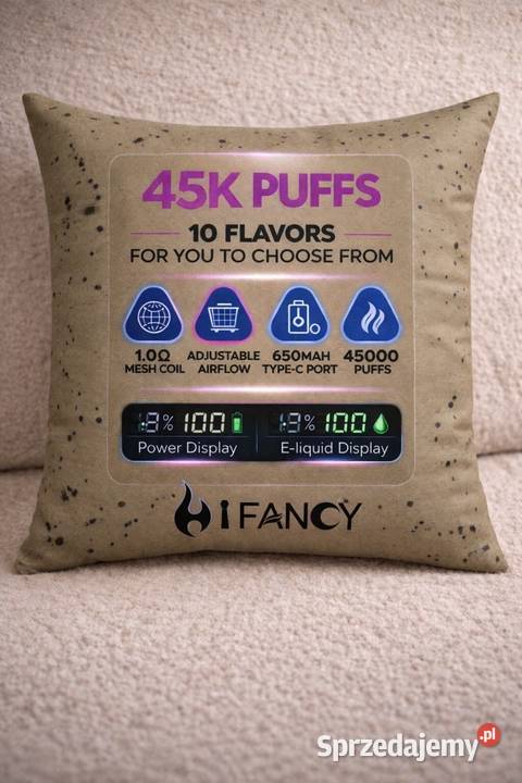 Poduszka dekoracyjna z nadrukami brązowy